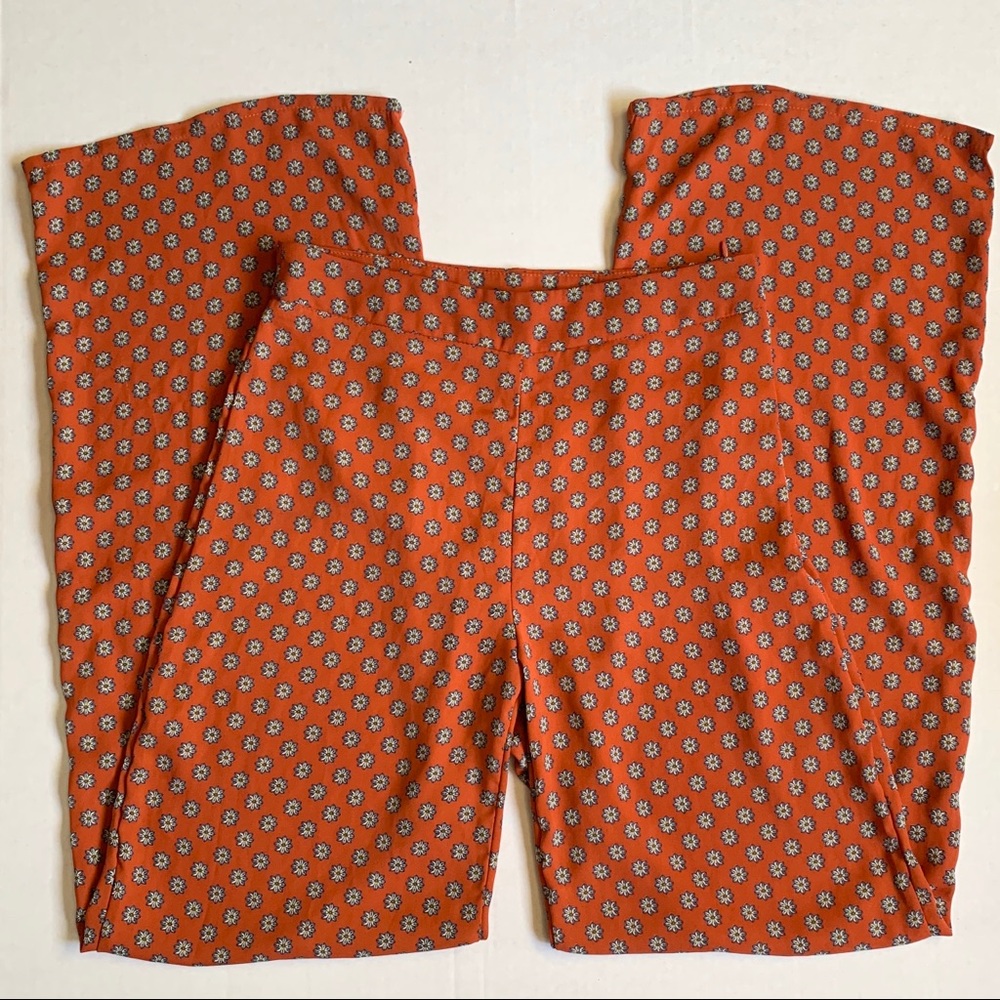 LULU'S Women's Wide Leg Pants Orange/Floral XS